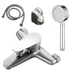 Củ sen tắm GIORMANI nóng lạnh inox 304 đúc nguyên khối cao cấp kết hợp bát sen nhôm tăng áp SNL910-VHS08