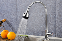 Vòi rửa bát, rửa chén lạnh cần mềm 2 chế độ nước VRB906 kèm dây cấp nước inox