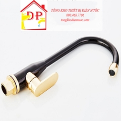 Vòi rửa bát, rửa chén nóng lạnh vàng đen cao cấp GIORMANI VRB17 kèm dây cấp nước inox