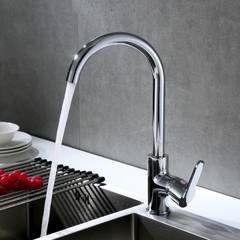 Vòi rửa bát, rửa chén nóng lạnh hợp kim đồng mạ crom bóng cao cấp GIORMANI VRB26 kèm dây cấp nước inox
