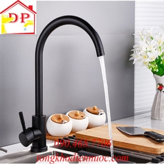 Vòi rửa bát, rửa chén nóng lạnh inox mạ đen GIORMANI VRB23 kèm dây cấp nước inox