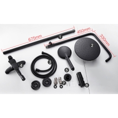 Bộ sen cây tắm nóng lạnh hợp kim đồng mạ đen giá rẻ GIORMANI SC32