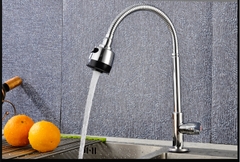 Vòi rửa bát, rửa chén lạnh cần mềm 2 chế độ nước VRB906 kèm dây cấp nước inox