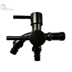 Củ vòi nước đôi, sen tắm lạnh mạ đen cao cấp GIORMANI SL04