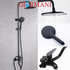 Bộ sen cây tắm nóng lạnh hợp kim đồng mạ đen giá rẻ GIORMANI SC32