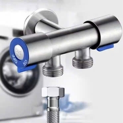 Van khóa, Đầu chia nước kiểu ngang inox 304 2 khóa riêng biệt DCN02