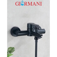 Bộ sen tắm nóng lạnh GIORMANI inox mạ đen cao cấp kết hợp bát sen chỉnh tắng inox SNL907-VHS15