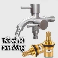 Củ vòi nước đôi, sen tắm lạnh inox GIORMANI SL03