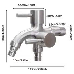 Củ vòi nước đôi, sen tắm lạnh inox GIORMANI SL03