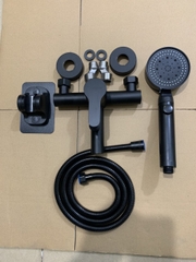 Bộ sen tắm nóng lạnh GIORMANI inox mạ đen cao cấp kết hợp bát sen chỉnh 3 chế độ nước SNL907-VHS14