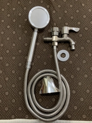 Bộ sen tắm lạnh inox GIORMANI kết hợp bát sen nhôm tăng áp SL02-VHS08