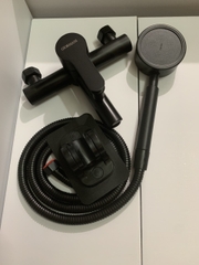 Bộ sen tắm nóng lạnh GIORMANI inox mạ đen cao cấp kết hợp bát sen chỉnh tắng inox SNL907-VHS15