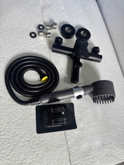 Bộ sen tắm nóng lạnh GIORMANI inox mạ đen cao cấp kết hợp bát sen tăng có đầu masage SNL907-VHS17