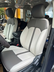 Xe KIA Rondo bọc da Nappa Ý cao cấp kem xám