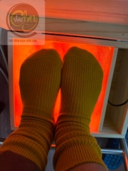 Đèn đá muối ủ chân (cong)