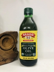 Dầu oliu hữu cơ ép lạnh Bragg 473ml