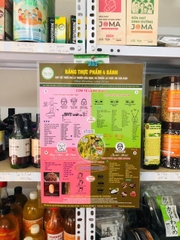 Bảng thực phẩm 4 bánh 30x43cm