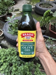 Dầu oliu hữu cơ ép lạnh Bragg 473ml
