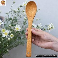 Muôi nấu ăn đa năng bằng gỗ tự nhiên dài 32cm