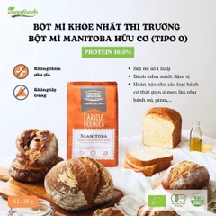 Bột mì Manitoba hữu cơ 1kg chuyên làm bánh (MẦU CAM)