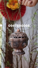 Lư đồng xông trầm 15* 12 cm