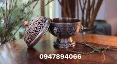 Lư đồng xông trầm 15* 12 cm