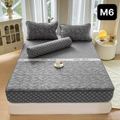 Bộ Ga Gối Cotton Đũi Trần Bông