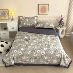 Bộ Chăn Ga Gối Hè Lụa Thái – Mát Lạnh Tự Nhiên, Mềm Mịn Chuẩn Cao Cấp