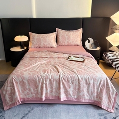 Bộ Chăn Ga Gối Hè Lụa Thái – Mát Lạnh Tự Nhiên, Mềm Mịn Chuẩn Cao Cấp