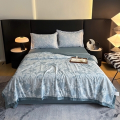 Bộ Chăn Ga Gối Hè Lụa Thái – Mát Lạnh Tự Nhiên, Mềm Mịn Chuẩn Cao Cấp