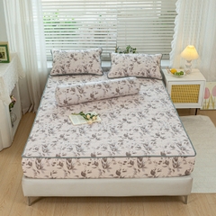 Bộ Ga Gối Cotton Đũi Trần Bông