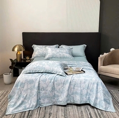 Bộ Chăn Ga Gối Hè Lụa Thái – Mát Lạnh Tự Nhiên, Mềm Mịn Chuẩn Cao Cấp