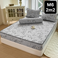 Bộ Ga Gối Cotton Đũi Trần Bông