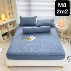 Bộ Ga Gối Cotton Đũi Trần Bông