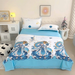 Bộ Chăn Ga Gối Hè Lụa Thái – Mát Lạnh Tự Nhiên, Mềm Mịn Chuẩn Cao Cấp