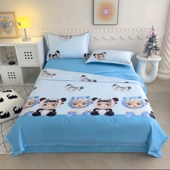 Bộ Chăn Ga Gối Hè Lụa Thái – Mát Lạnh Tự Nhiên, Mềm Mịn Chuẩn Cao Cấp