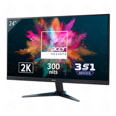 Màn hình máy tính Acer VG240YU, 23.8"2K (16:9), 2560x1440@75 Hz, IPS, 1ms, 300 nits, 100M:1, 2xHDMI, 1xDP, SPK Audio out, 3Y WTY_UM.QV0SV.001