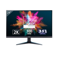 Màn hình máy tính Acer VG240YU, 23.8"2K (16:9), 2560x1440@75 Hz, IPS, 1ms, 300 nits, 100M:1, 2xHDMI, 1xDP, SPK Audio out, 3Y WTY_UM.QV0SV.001