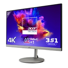 Màn hình máy tính Acer CBL282K 28"UHD, 3840x2160@60Hz, IPS, 4ms, 300 nits, 100M:1, 178° (H), 178° (V), 2xHDMI + Displayport, 2xSPK, Audio out, 3Y WTY_UM.PB2SV.001