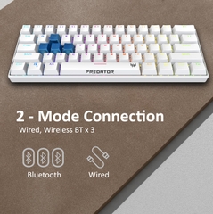 Bàn phím vi tính có dây Acer - GP.KBD11.04A - PKR200 Tenkeyless trắng
