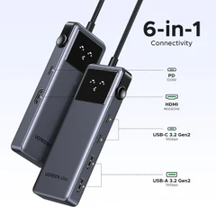 Hub Type-C Ugreen Đa Năng 11 in 1, 7 in 1, 6 in 1 Xuất Hình 4K Sạc PD 100W Gigabit RJ45