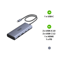 Hub Type-C Ugreen Đa Năng 11 in 1, 7 in 1, 6 in 1 Xuất Hình 4K Sạc PD 100W Gigabit RJ45