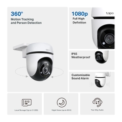 Camera Wi-Fi An Ninh Quay/Quét Ngoài Trời Tapo TC40