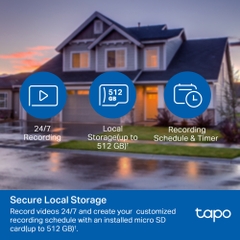 Camera Wi-Fi An Ninh Quay/Quét Ngoài Trời Tapo TC40