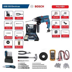 Bộ máy khoan Bosch GSB 550 Electrician