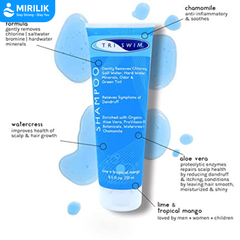 Dầu gội TRISWIM chuyên dùng đi bơi loại sạch clo, mùi clo và muối biển giữ màu tóc MIRILIK