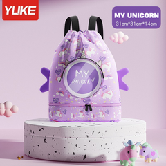 Balo đựng đồ bơi cho bé có 2 ngăn khô ướt Túi đi bơi đi biển có ngăn đựng giầy riêng, balo đi bơi