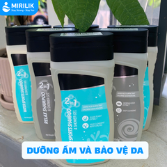Sữa tắm và Dầu gội 2 trong 1 dành cho người đi bơi khử mùi CLO hồ bơi làm mềm da 93ml - Mirilik