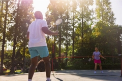 Vợt cầu lông khung nhôm cán thép người lớn nam nữ Unisex BR130 Xanh - MIRILIK HOUSE