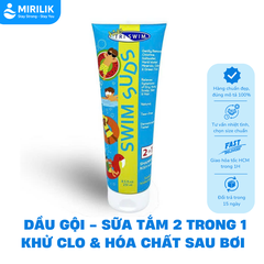 Dầu gội sữa tắm khử CLO 2 in 1 cho trẻ em bé trai bé gái hiệu TRISWIM Mỹ khử Clo muối biển hóa chất 2 trong 1 Mirilik